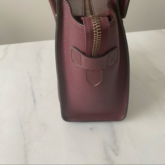 Celine Micro Luggage Handbag Calfskin Burgundy - Picture 10 of 15